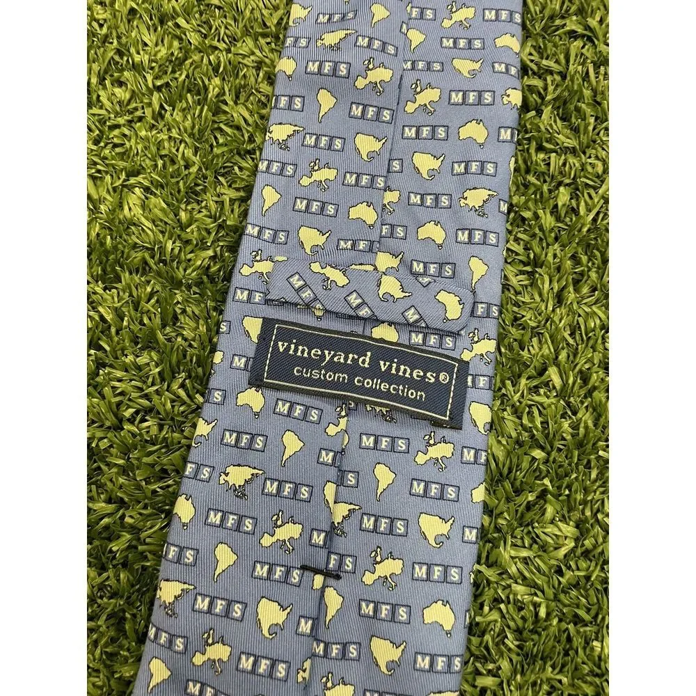 Vineyard Vines Blue MFS INVESTMENT MANAGEMENT USA SILK Tie HMA1420 Necktie Men‎